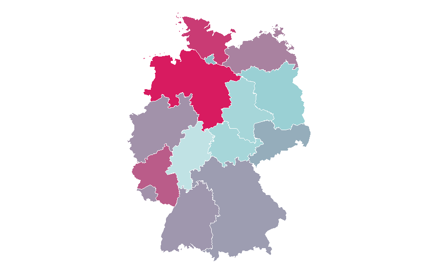 Affinity by region — dfbfrauen, Germany