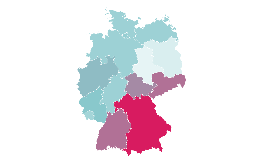 Affinity by region — Diamant (board game), Germany