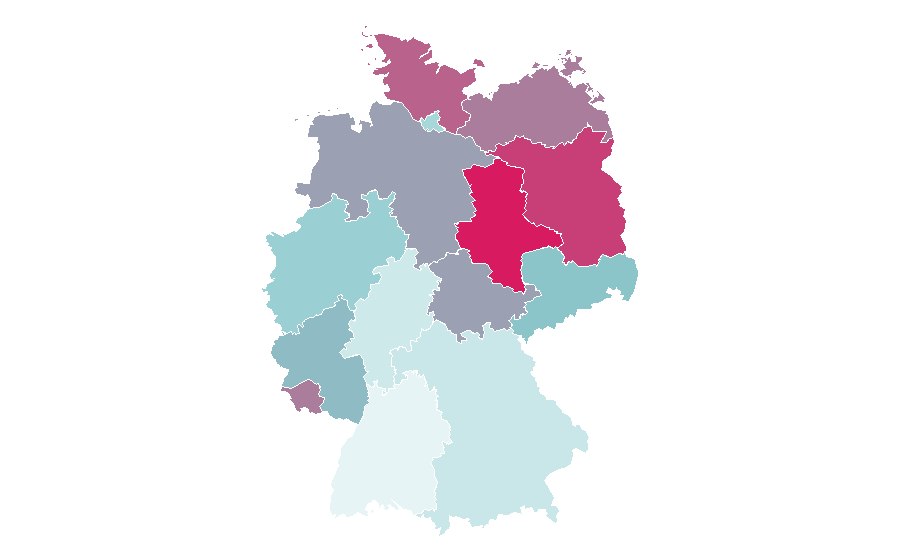 Affinity by region — Dianne Wiest, Germany