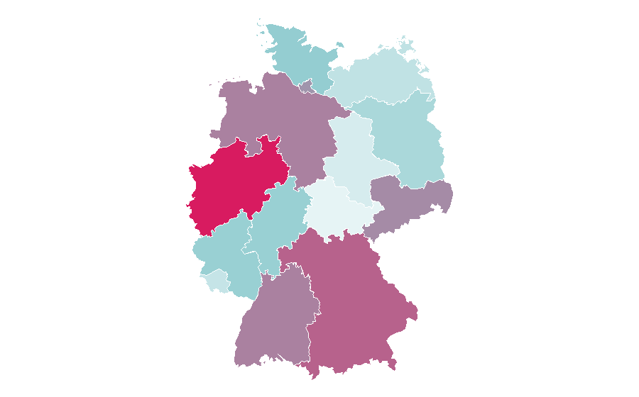 Affinity by region — Die Bachelorette, Germany