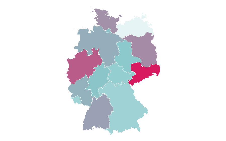 Affinity by region — Die PARTEI, Germany