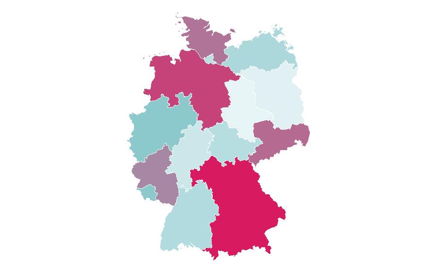 Affinity by region — Dietitian, Germany