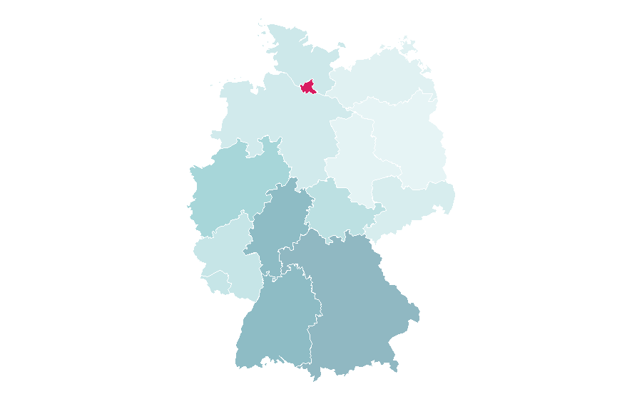 Affinity by region — Digital transformation, Germany