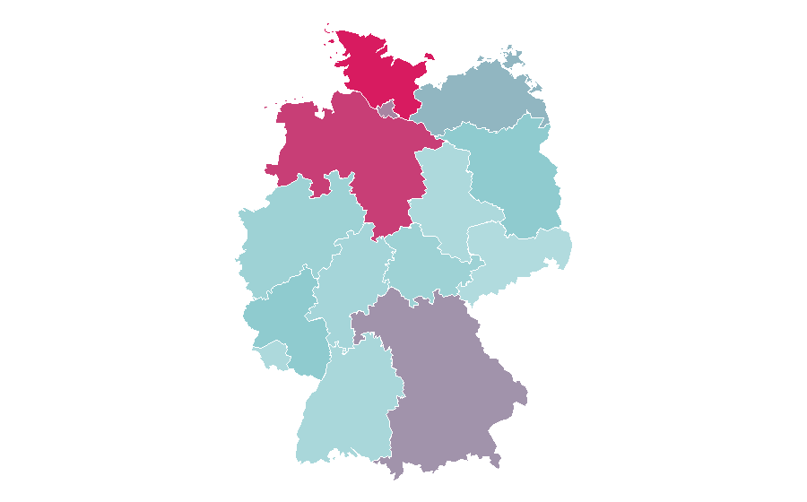 Affinity by region — Dinner for One, Germany