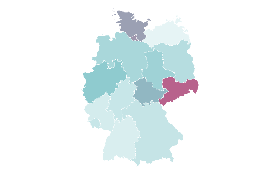 Affinité par région — Discogs, Allemagne