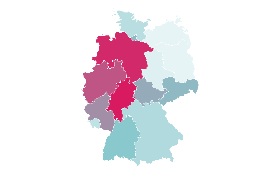 Affinity by region — Distillation, Germany
