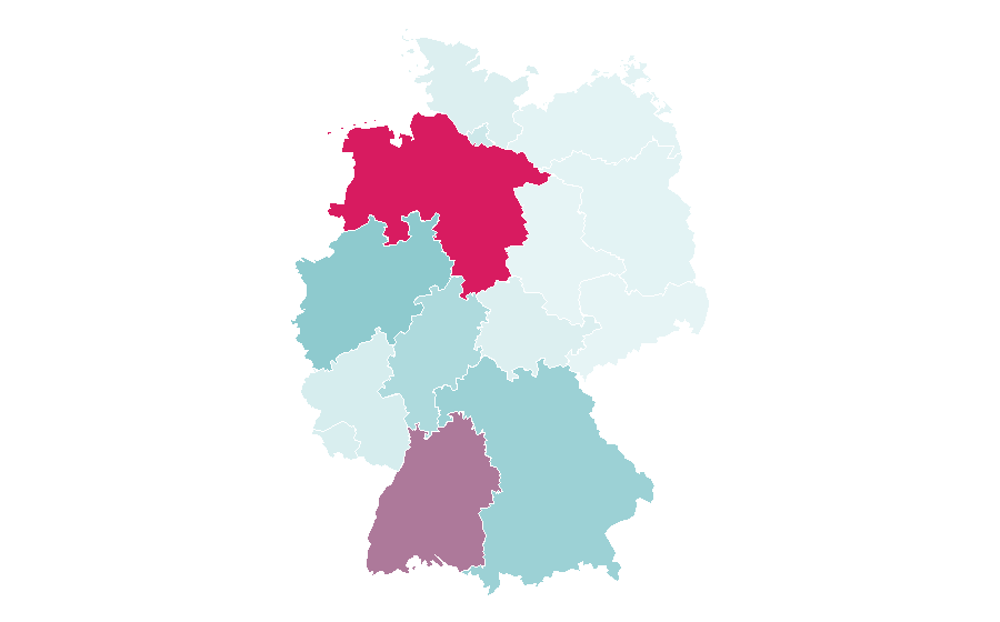 Affinity by region — Divan (furniture), Germany