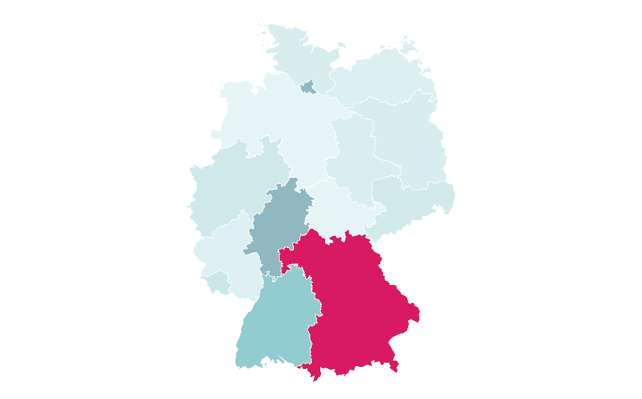 Affinity by region — Dive center, Germany