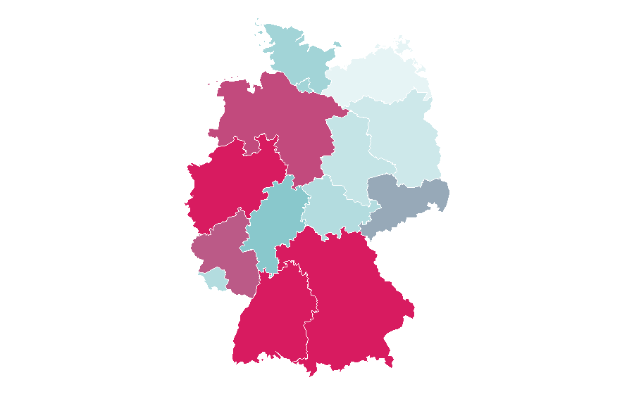 Affinity by region — Divination, Germany