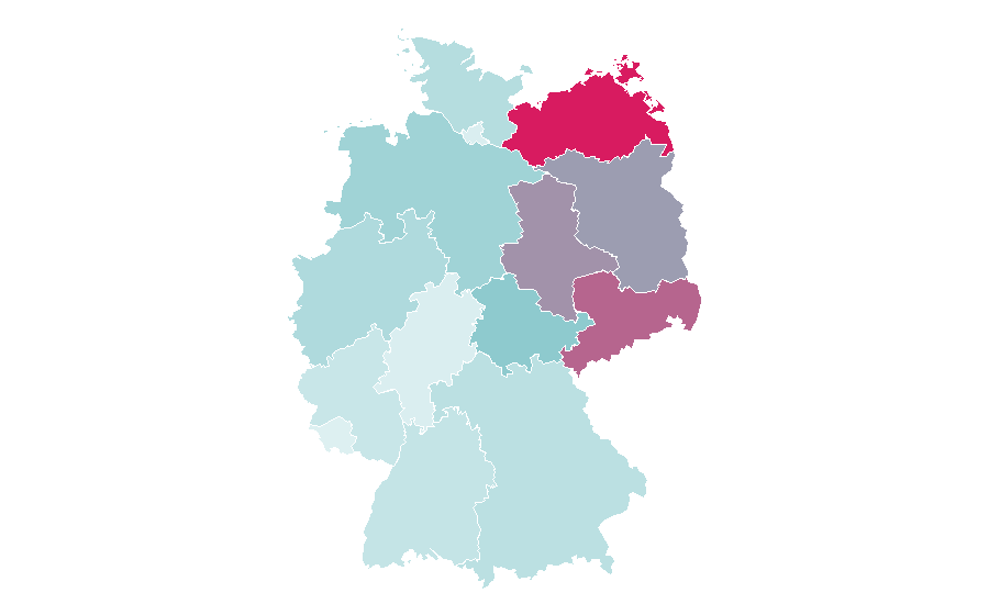 Affinité par région — Divorce, Allemagne
