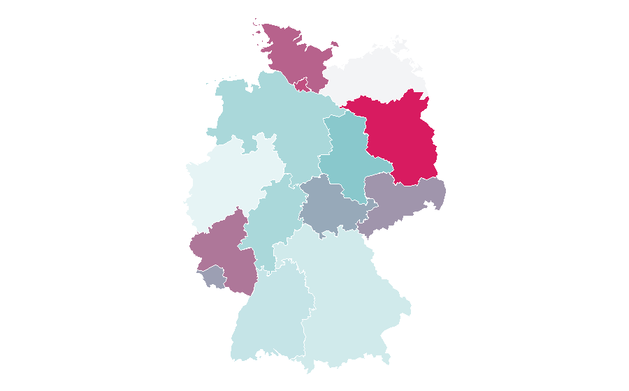 Affinity by region — Divorce settlement, Germany