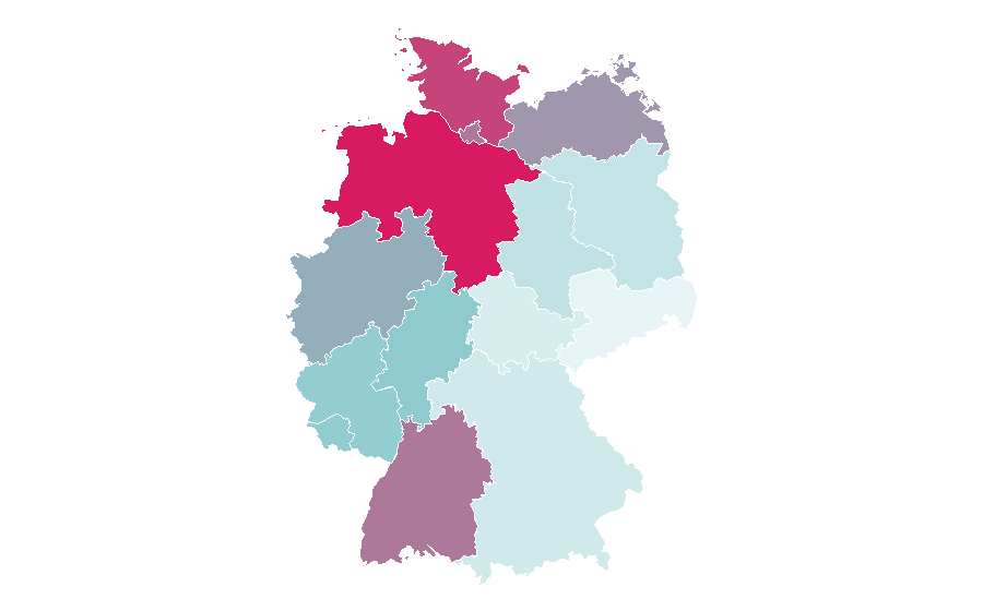 Affinity by region — DLRG, Germany