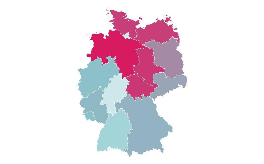 Affinity by region — DMAX, Germany