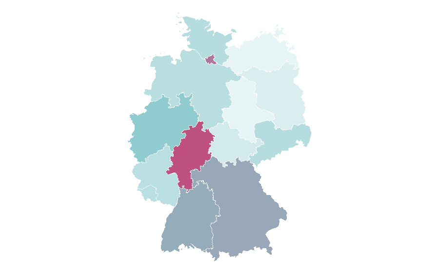 Affinity by region — Doctor of Philosophy, Germany