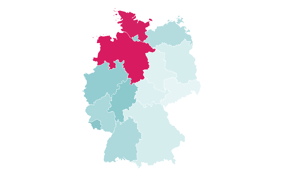 Affinität nach Region — Dog agility, Deutschland
