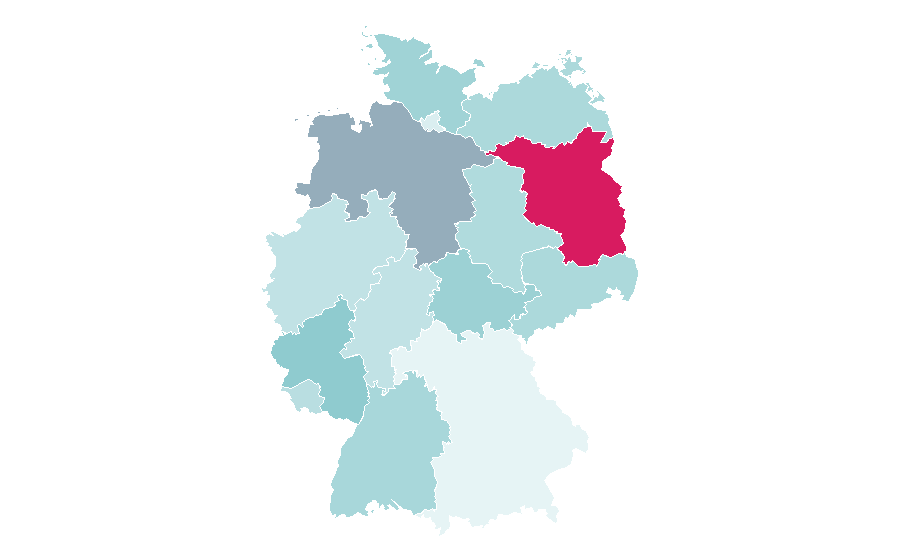 Affinity by region — Domestic roof construction, Germany