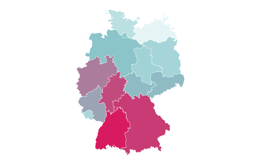 Affinity by region — Dominican Republic, Germany
