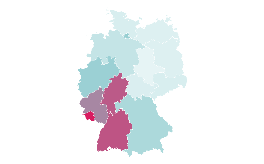 Affinity by region — Dordogne (river), Germany