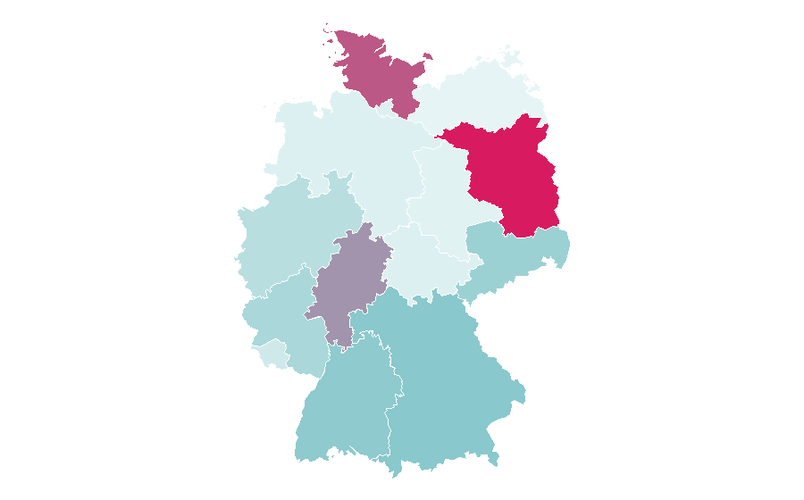Afinidad por región — Dream, Alemania