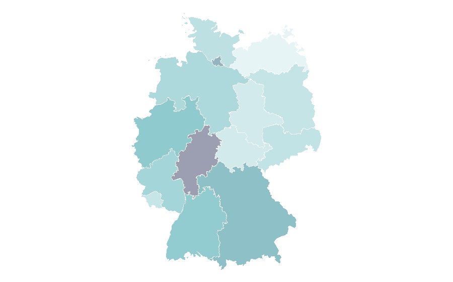 Affinität nach Region — Dust, Deutschland