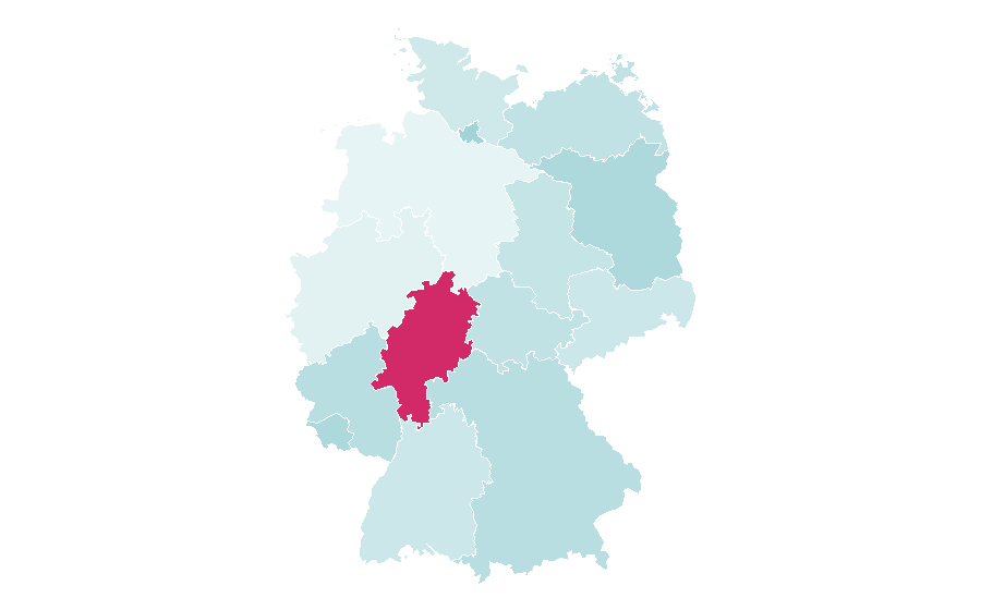 Affinity by region — Dutch language, Germany