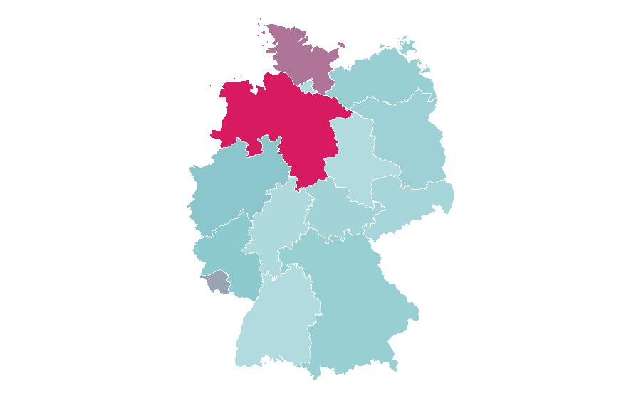 Affinity by region — Dutch Warmblood, Germany