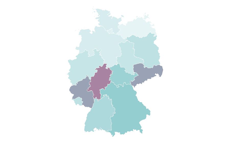 Affinity by region — Dye, Germany