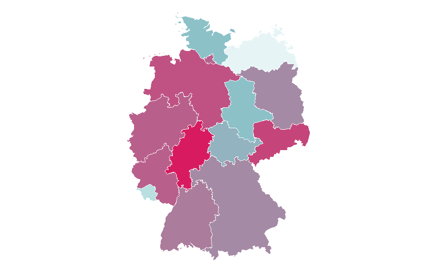 Affinity by region — Ear, Germany