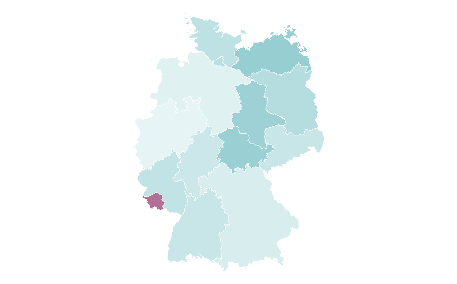 Affinity by region — Eating Healthy, Germany