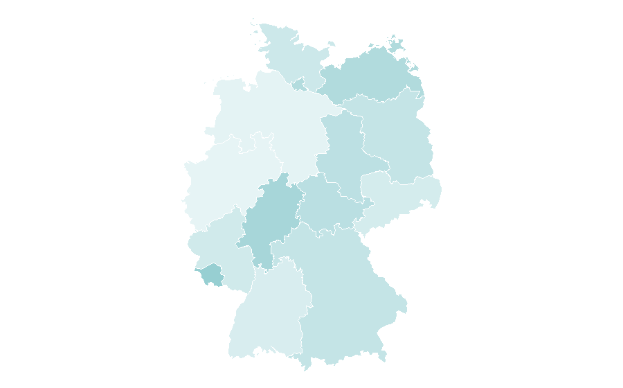 Affinity by region — Edible flower, Germany