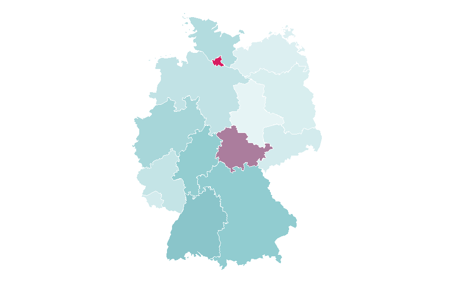 Affinity by region — Editing, Germany