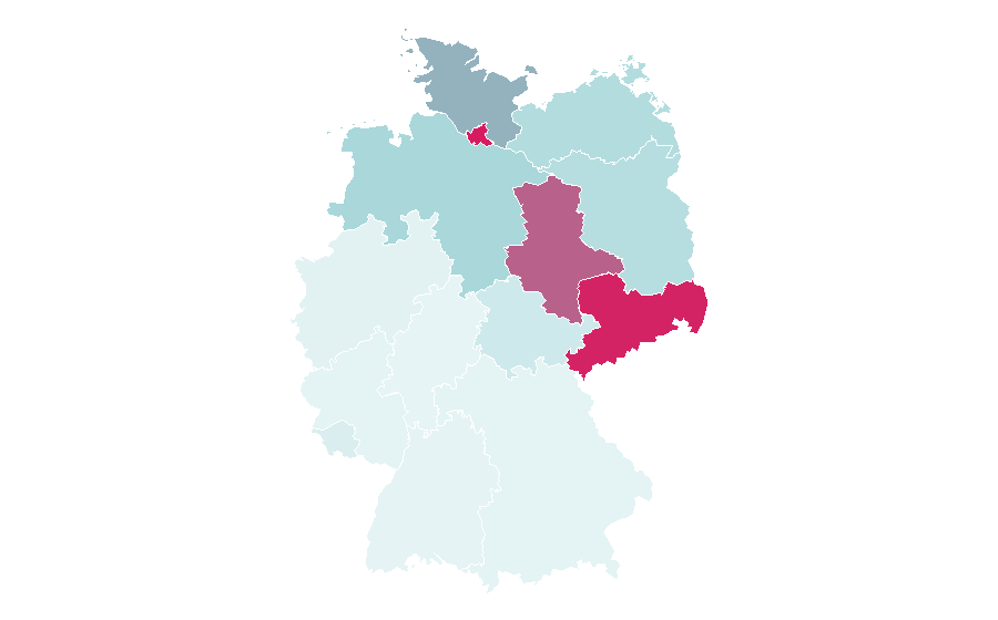 Affinité par région — Elbe, Allemagne