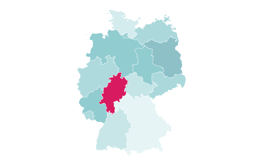 Affinity by region — Elderly care, Germany