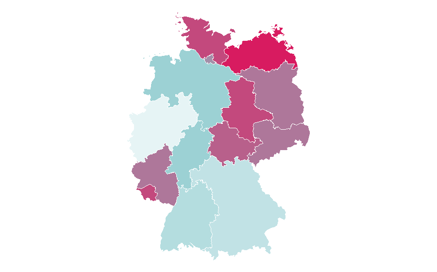 Affinity by region — Electric heating, Germany