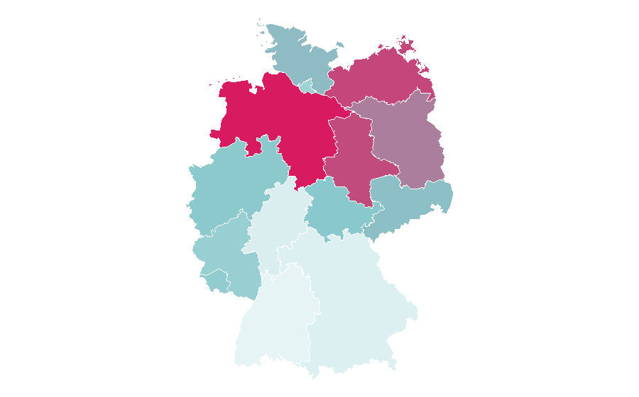 Affinity by region — Electric utility, Germany