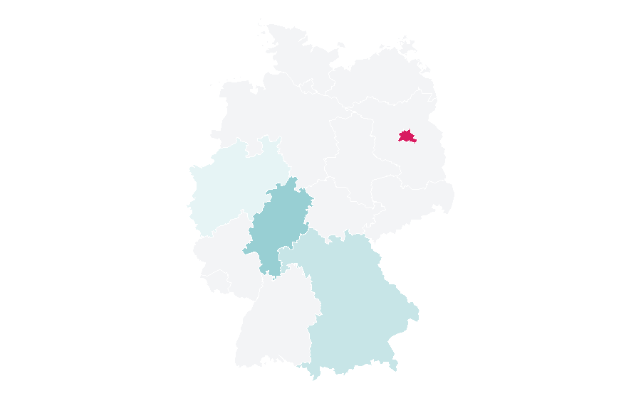 Affinity by region — Electric vehicle network, Germany