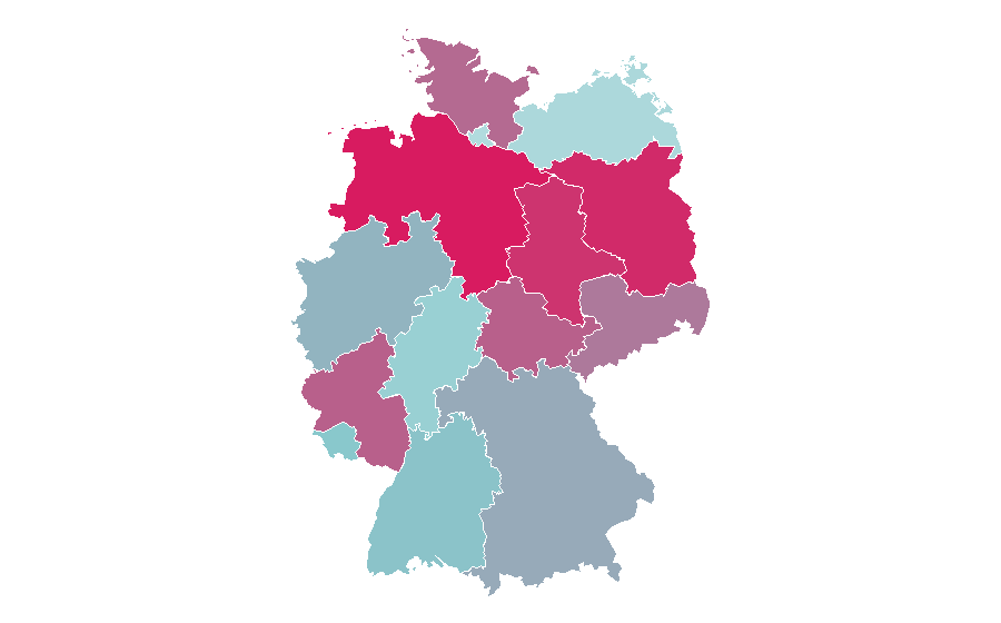 Affinity by region — Electricity pricing, Germany