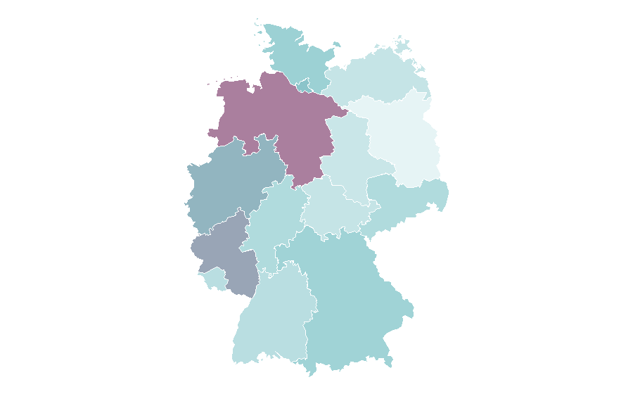 Affinità per regione — Electromagnetic radiation, Germania