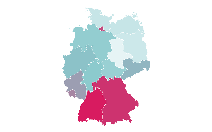 Affinity by region — Electronic money, Germany