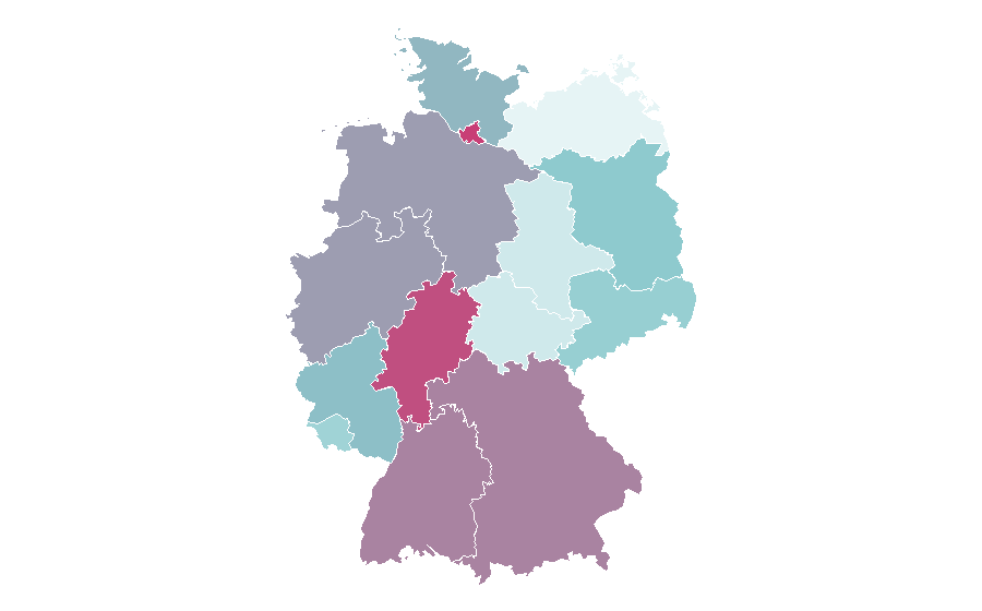 Afinidad por región — Elon Musk, Alemania