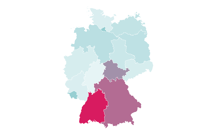 Affinity by region — Eltern.de, Germany