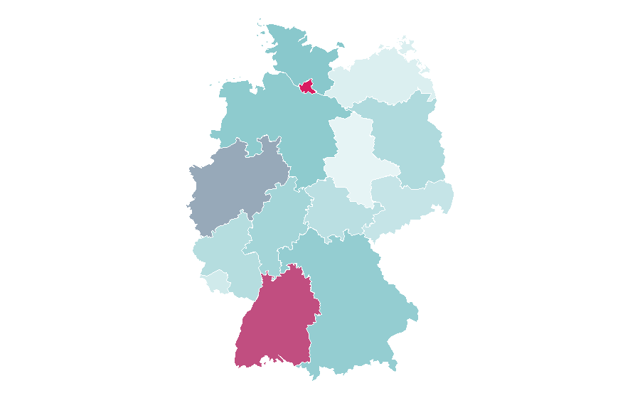 Affinity by region — Emotional self-regulation, Germany