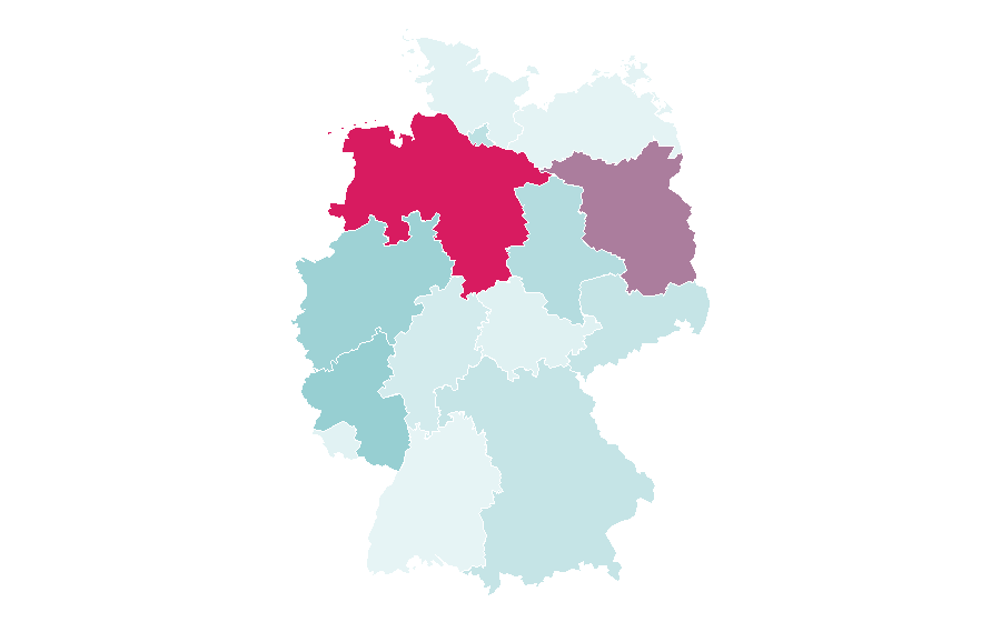 Affinity by region — Employment agency, Germany