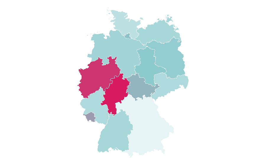 Affinity by region — Energy industry, Germany