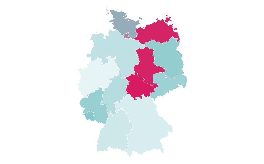Affinity by region — Engineering education, Germany