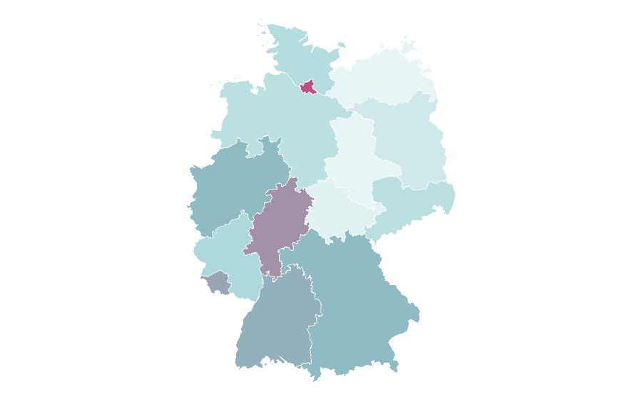 Affinity by region — Envato, Germany
