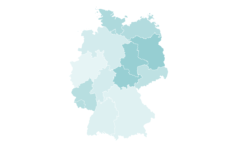 Affinity by region — Environmental economics, Germany
