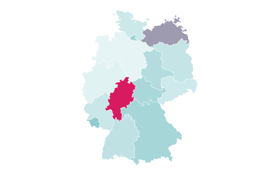 Affinity by region — Environmental engineering, Germany