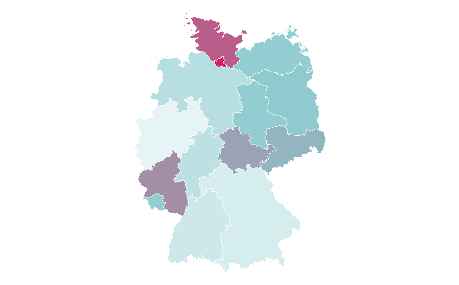 Affinity by region — Environmental remediation, Germany