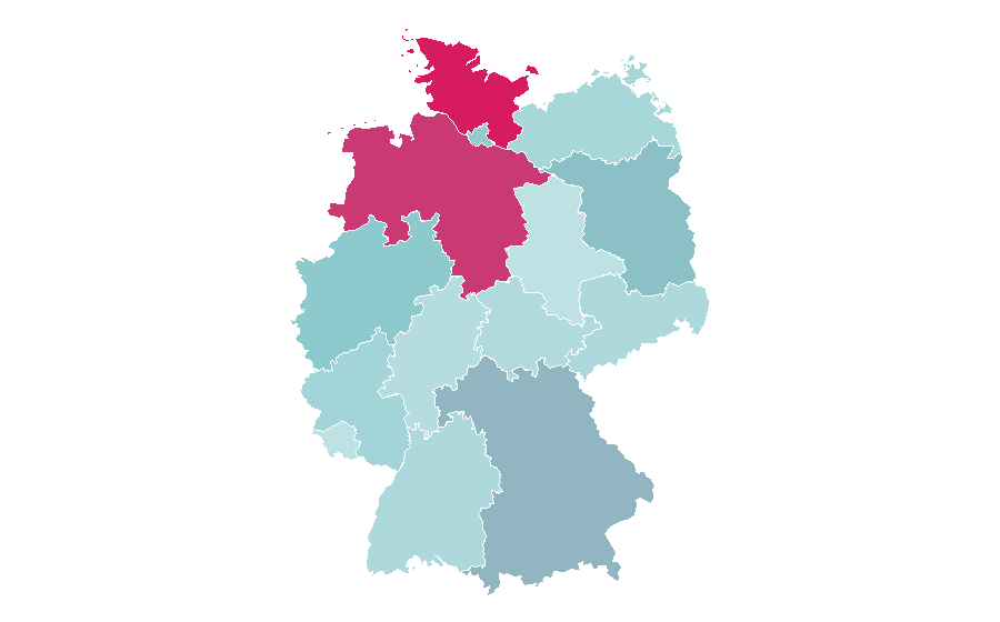 Affinity by region — Equine anatomy, Germany